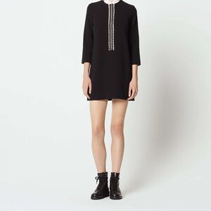 Sandro shirt collar shift dress